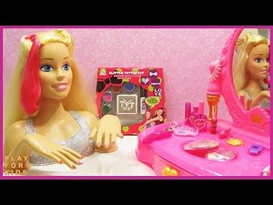 Barbie Deluxe Makeup Cosmetic Set - Toys for children 💄