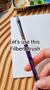18K views · 2.9K reactions | Let's try out this filbert brush! Have you tried this?☺️ Next time I will use 100% cotton paper. This is just my scrap paper that's why you can see all those puddles hehe☺️ Hope this video helps! @silverbrushltd Silver Silk 88 3/8" Filbert Brush #watercolor #watercolorartist #filbertbrush | Joly Poa Watercolorist | Facebook