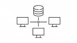 Download database outline icon animation. transparent background for free