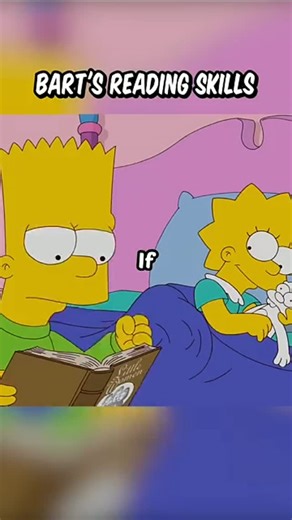 Daily Dose of Simpsons on Instagram: "Bart's reading skills 👶📖 A dolphin can learn 100 words—Bart’s catching up! 🐬📚 #TheSimpsons #BartSimpson #CartoonHumor #RandomFacts #FYP #ClassicTV #ReadingBart"