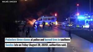 Protesters threw stones at police and burned tires in southern Sweden late on Friday (August 28, 2020), authorities said, hours after an anti-Muslim Danish politician was blocked from attending a Koran-burning rally nearby. Video by TT News Agency | INQUIRER.net