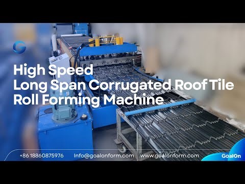 Fly Cut High Speed Long Span Corrugated Sheet Roll Forming Machine
