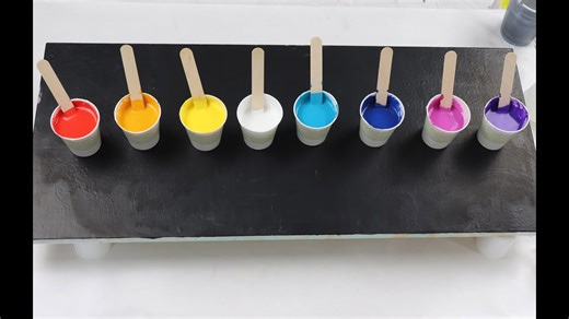 Fire and Ice Double Open Cup Pour – Dynamic Acrylic Pouring Technique