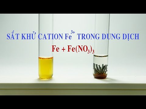 Fe + Fe(NO3)3. Iron reacts with iron(III) nitrate. Fe reduces the Fe3+ cation in the solution
