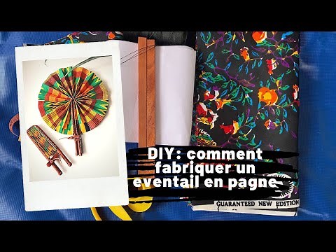 COMMENT FABRIQUER UN ÉVENTAIL EN PAGNE facilement // HANDFAN DIY #diy #customisation #simple