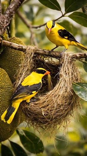 Meet the Kepudang 🐦🌳 As 2026 begins, nature reminds us how to start fresh—with patience and care. Among the broad leaves of a jackfruit tree, this bright yellow bird weaves a new nest strand by strand, welcoming the new year with hope, balance, and quiet determination 🌿✨ #HappyNewYear2026 #NewBeginnings #Kepudang #BlackNapedOriole #NatureIndonesia #WildlifeMoments | Grafting Examples