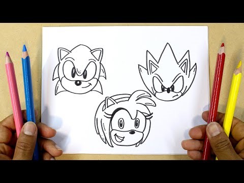 👉 How to Draw SONIC 🔴 Coloring and Drawing SONIC CHARACTER ( AMY ROSE - SUPER SONIC )
