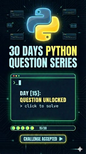 CodeVerse on Instagram: "Day 15/30: Python Challenge 🐍 This is the moment Python breaks your trust. 😈 We created a list a. We assigned it to b. Then we only changed b. The Question: Did a stay safe, or did it change too? 🕵️‍♂️ Is b a separate clone? 👯‍♂️ Or is b just a "shortcut" to a? 🔗This concept crashes more apps than you can imagine. Check the options carefully! 👇 Comment your answer (A, B, or C) below! Follow @codeverse.code to master the hidden mechanics of Python! 🚀 #codeverse #py