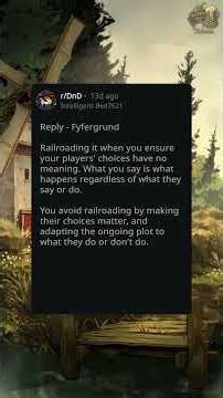 What ACTUALLY Is Railroading? | r/DnD