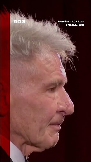 Harrison Ford delivers emotional speech as he accepts Cannes award #Shorts #HarrisonFord #BBCNews