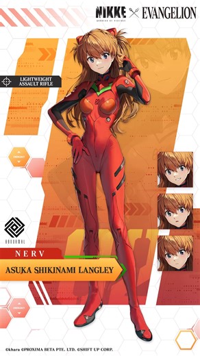 【NIKKE PROFILE - Asuka Shikinami Langley】 Asuka Shikinami Langley ✔️ Manufacturer: ABNORMAL ✔️ Affiliation: NERV ✔️ Weapon: Lightweight Assault Rifle Her competitive nature and straightforward personality makes it difficult for her to be bested by people around her. #NIKKE #NIKKExEVA #AsukaShikinamiLangley | GODDESS OF VICTORY: NIKKE