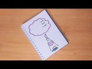 تزيين الدفتر/تزين دفتر العلوم/تزين الصفحة الاولى من الدفتر/تزيين الدفاتر/رسم سهل