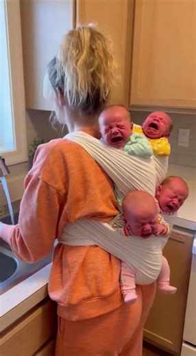 Mom's multitasking magic with triplets! Watch this mom handle three crying babies while doing chores. True multitasking! #fblifestyle #AI Generated using Kling AI . . . (For entertainment purposes only. Consult professionals if guidance on activities is presented. No brand affiliation is implied if any are shown. If inspired by true events, creative adaptations may be included. Content may include public footage.) | Fabiosa Daily