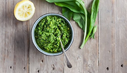 Wild garlic pesto recipe / Riverford