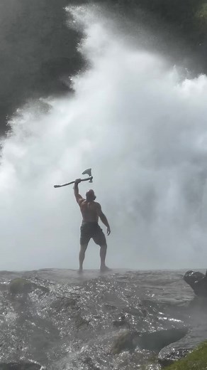 The roar of nature! 🪓 With Wardruna’s Lyfjaberg playing in the background, the power of water meets human resilience. We draw inspiration from nature in every moment of lif! 🌊 💎 🎥 - @kenstornes #wardruna #wardrunafamily #lyfjaberg #wardrunamusic | Wardruna Fanpage