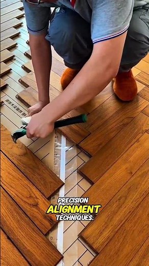 Professional Wooden Flooring Installation | Precision Herringbone Pattern Tutorial