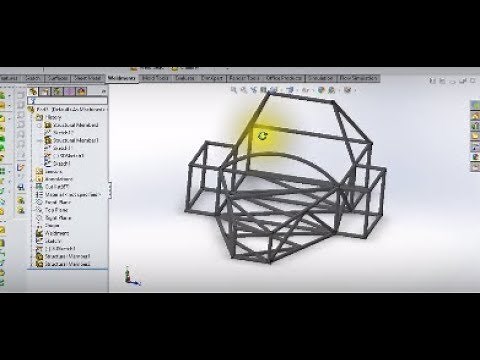 Sae Baja chassis design weldment in solidworks