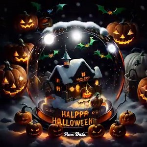 24K views · 4.2K reactions | Halloween in a snow globe. | Pam's Gifs and Videos | Facebook