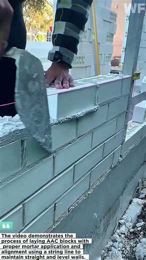 Perfect AAC Block Wall Installation | Professional Masonry Technique