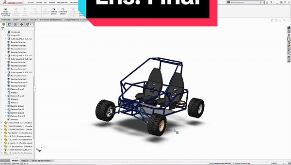 Ensamble final de Buggy en SolidWorks