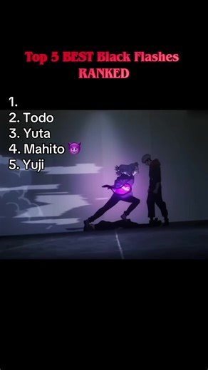 Ranking all BLACK FLASHES #jjk #gojo #jujutsukaisen #yuji #yuta | todo black flash