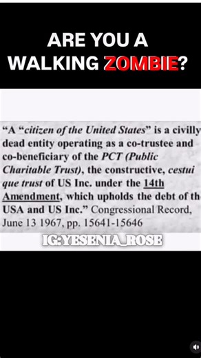 Yesenia Rose on Instagram: "🔍 Did you know? The June 13, 1967 Congressional Record (pp. 15641–15646) exposes how 14th Amendment “U.S. citizens” are presumed debtors to the federal government. 🏛️ By accepting that status (via SSN, benefits, etc.), you become the surety for the national debt under the corporate U.S. 💸 This isn’t conspiracy—it’s public record. Reclaim your status. Exit the debtor system. 🛡️✨ #StatusCorrection #TrustLaw #14thAmendment #PrivateCitizen #KnowYourStatus #SovereignLi