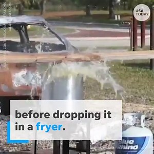 655K views | Enjoy your Thanksgiving meal, but stay safe while preparing it! Deep-frying frozen turkey is dangerous and could cause severe damages. Luckily, the fried turkey failures in this video were contained by local fire departments. | USA TODAY Video | Facebook