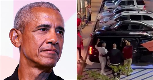 Adoring Fans Shower Obama as He Leaves Sushi Restaurant, But It Doesn't Look Like They Noticed Where His Ride Was Parked