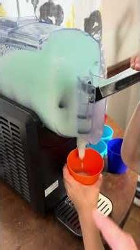 making baja blast slushies at home with this awesome slushie machine! #slushies #slushiemachine
