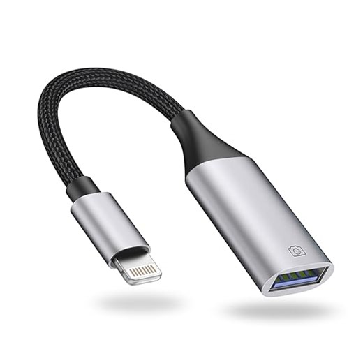IVSHOWCO Lightning-auf-USB-Adapter [Apple MFi-Zertifiziert] für iPhone, iOS-OTG-Kabeladapter Unterstützt Flash-Laufwerk, Kartenleser, Maus, Tastatur