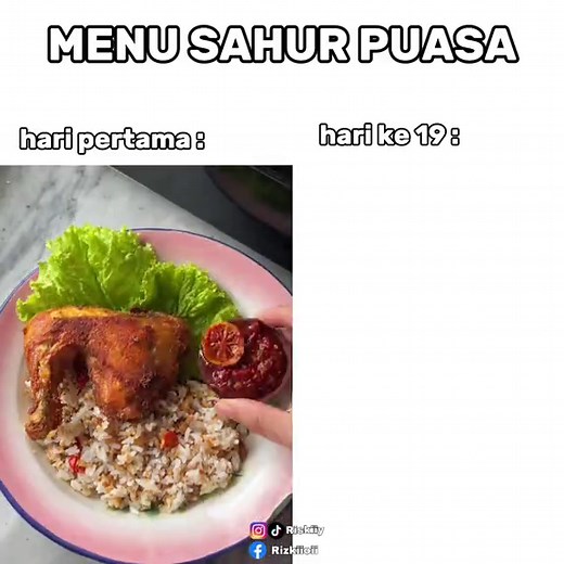 Menu Sederhana untuk Sahur pada Hari Pertama dan Kesembilan Belas