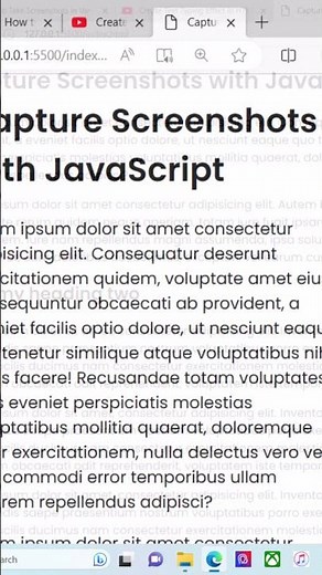 How to Take Screenshots in Vanilla JavaScript | Capture Screenshot in JavaScript
