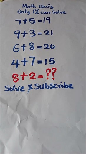 Quick Math Puzzle / Can You Do It?‎