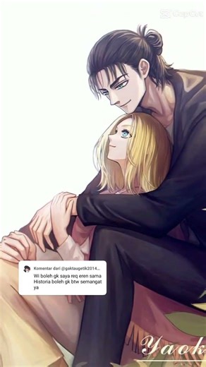 JJ Eren Yeager x Historia Reiss ☺️ 🙌 ( Ramien ya ) #aot