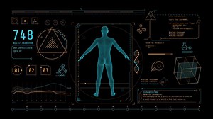 Animation of infographics about studying the human genome on alpha channel.