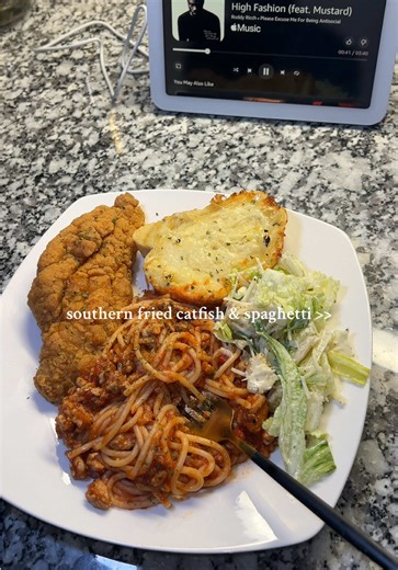 Southern Fried Catfish and Spaghetti Recipe