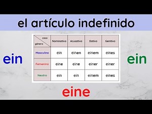 GRAMÁTICA ALEMANA completa - ARTÍCULO indefinido ALEMÁN - APRENDER ALEMÁN fácil