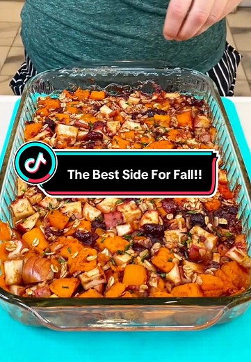 The Best Side For Fall I make a fantastic sweet potato cassarole with apples!! #sidedish #sidedishrecipe #casserole #sweetpotato #apples #easyrecipe #yummyfood