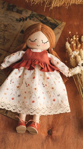 Handmade dolls • Doll sewing patterns & tutorials on Instagram: "New redhead doll is ready! I love this cutie so much ♥️ Small collection of the new dolls will be up in my shop tomorrow (on Thursday) at 3 p.m.EST #handmadedolls"