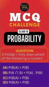 Probability | MCQ Challenge 1 | Top Exam Problems | Class 12 Maths