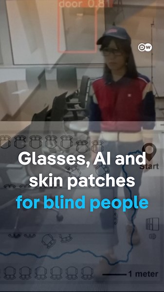 Glasses, AI, and skin patches for blind people