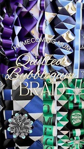 Homecoming Mum & Garter Quilted Bubblegum Braid | HOCO Braid Tutorials #hoco #braids #ribbon