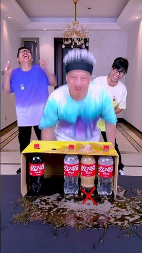 The Coke Snorting Challenge Is So Exciting, Save It For Later! ! ! # Funnyfamily #Partygames