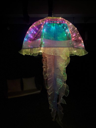Light-up Jellyfish Umbrella | Glow Jellyfish Costume | LED Festival, Burning Man, Parade, or Halloween Accessory - Etsy