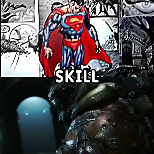 Cosmic Armor Superman Vs Doomslayer #shorts