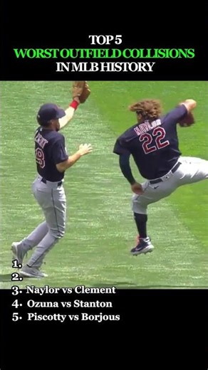 Top 5 Worst Outfield Collisions in MLB History #mlb #baseball