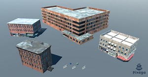 Abandoned City Building Pack | 3D | Unity Asset Store