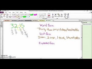 Writing decimal numbers in word, unit and expanded form