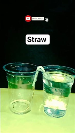 Straw & water simple experiment #shorts #viral #strawandwater #experiment #science