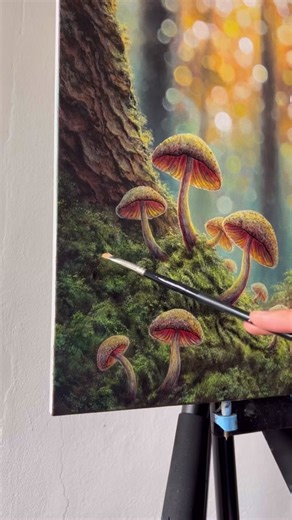 Easy painting technique with acrylics 🎨 #acrylicpainting #paintingtutorial #paintinglesson #artclass #howto